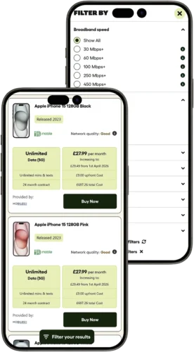 Go Compare's broadband and mobile phones comparison websites.